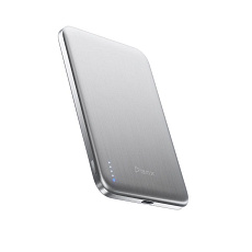 BMX SolidSafe™ Air Titanium 5K Qi2 Wireless Magnetic Power Bank, Silver