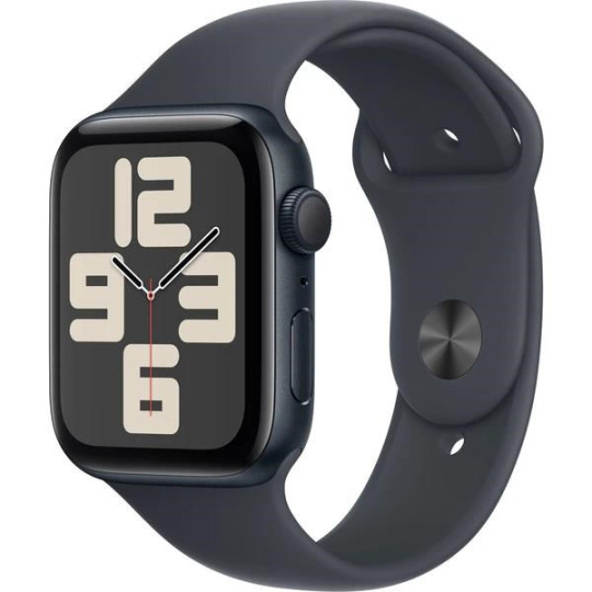 Apple Watch SE (2024) GPS 44mm Midnight Aluminium Case with Midnight Sport Band - M/L