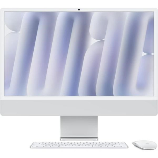 Apple iMac 24'' 4.5K display, Nano-texture glass M4 chip 10-core CPU and 10-core GPU, 256GB SSD, 16GB - Silver