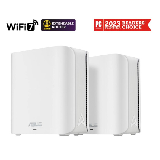 ASUS ZenWifi BD4 2-pack, WiFi7 Extendable Router, AiMesh, 2x WAN/LAN