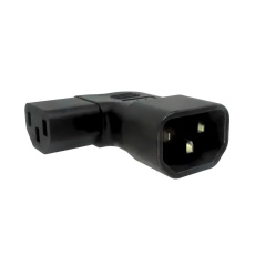 Adaptér úhlový na stranu IEC C13 na IEC C14 napětí 230V, 10A Adaptér úhlový na stranu IEC C13 na IEC C14 napětí 230V, 10A