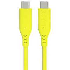 PREMIUMCORD Kabel USB-C na USB-C, 60W, 480Mbps, silikonový, žlutý, 1,5m PREMIUMCORD Kabel USB-C na USB-C, 60W, 480Mbps, silikonový, žlutý, 1,5m