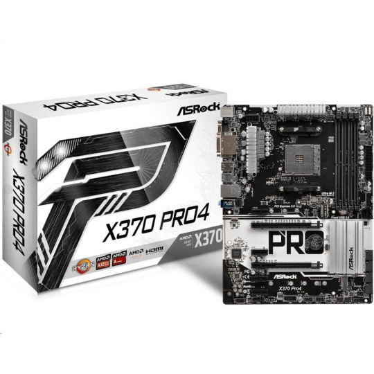 BAZAR - ASRock MB Sc AM4 X370 PRO4, AMD X370, 4xDDR4, VGA - Po opravě (Bez příšlušenství)