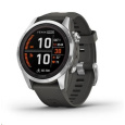 Garmin fenix® 7S Pro – Solar Edition, Silver / Black Band