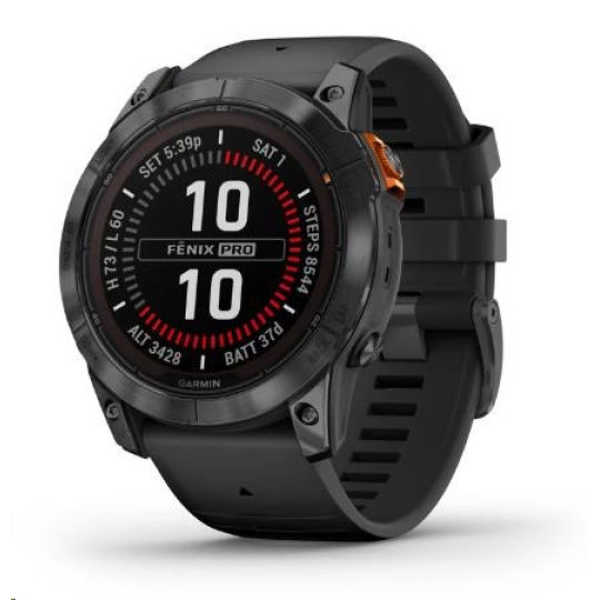 Garmin fenix® 7X Pro – Solar Edition, Gray / Black Band