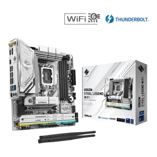 ASRock MB Sc LGA1851 B860M Steel Legend WiFi, Intel B860, 4xDDR5, 1xThunderbolt, 1xDP, 1xHDMI, WiFi, mATX