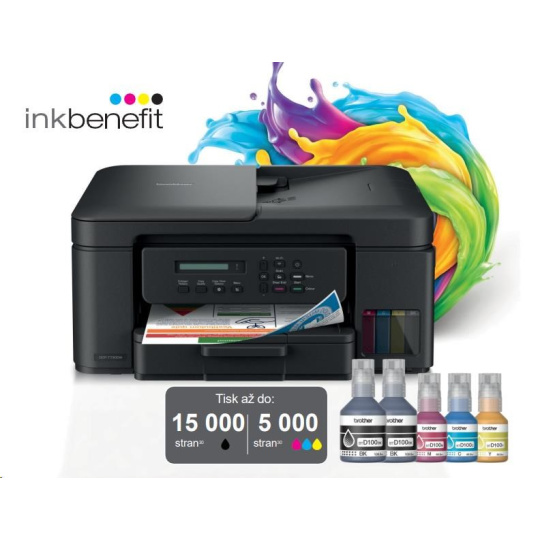 BROTHER multifunkce inkoustová DCP-T730DW - A4 128MB 2400x600 16ppm ADF USB 2.0. WIFI  - INKTANK