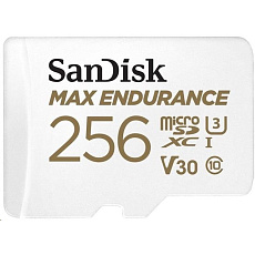 SanDisk MicroSDHC karta 256GB MAX Endurance + adaptér, 120,000 hodin