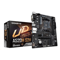 BAZAR-GIGABYTE MB Sc AM4 A520M S2H, AMD A520, 2xDDR4, 1xHDMI, 1xDVI, VGA, mATX-po opravě (bez přísl.)