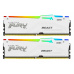 KINGSTON DIMM DDR5 64GB (Kit of 2) 6000MT/s CL30 Non-ECC FURY Beast RGB EXPO, Bílá