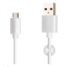 Fixed datový a nabíjecí kabel, USB-A -> micro USB, 20 W, délka 1 m, bílá