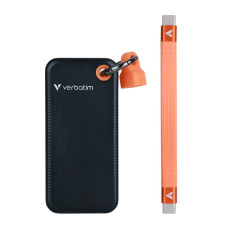 VERBATIM Externí SSD Pocket SSD 2TB, USB-C 3.1, černá/oranžová