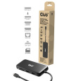 Club3D Dokovací stanice USB-C 8v1, 1xHDMI, 1xDP, 1xUSB-C, 2xUSB, 1xRJ45, černá