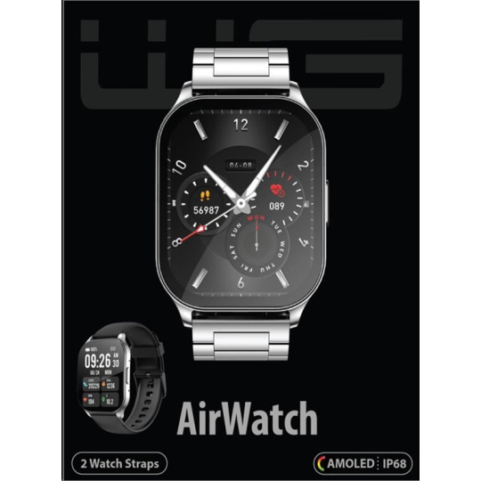 WG - Chytré hodinky WG AirFlexOne / smart watch / silwer