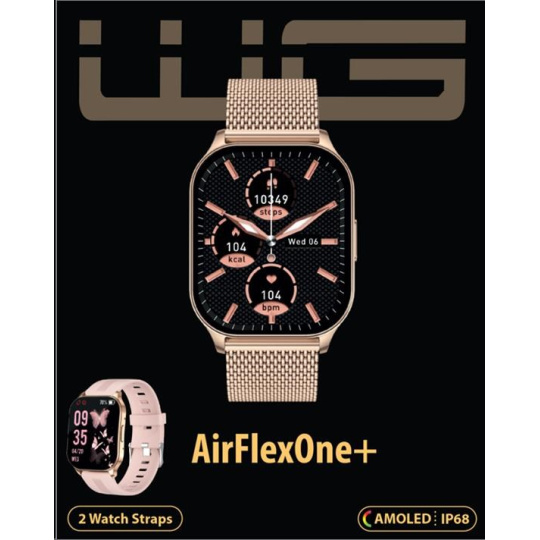 WG - Chytré hodinky WG AirFlexOne+ / smart watch / gold