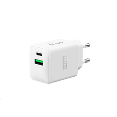 WG Síťová nabíječka GaN 2xUSB (A+C)/USB-C PD45W+USB-A QC3.0 18W/white WG Síťová nabíječka GaN 2xUSB (A+C)/USB-C PD45W+USB-A QC3.0 18W/white