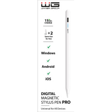 WG - Univerzální pero WG Stylus Pro s magnetickým uchycením / white