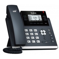 Yealink SIP-T41S IP telefon, 2,7" 192x64 LCD, 15 prog.tl., 2x 10/100, PoE, 6x SIP, 1x USB, Skype, bez adaptéru Yealink SIP-T41S IP telefon, 2,7" 192x64 LCD, 15 prog.tl., 2x 10/100, PoE, 6x SIP, 1x USB, Skype, bez adaptéru