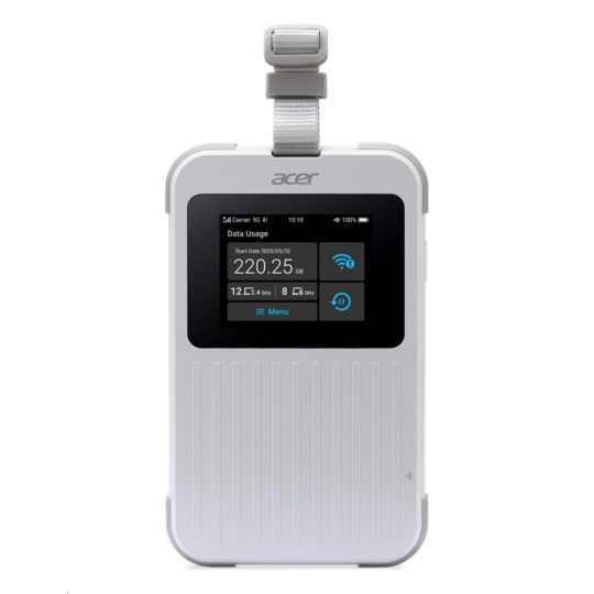 BAZAR - ACER Router Connect Enduro M6E,20GB SIMO,5G,LTE,2.4" touch display,Wifi,NFC,USB-C,2.4GHz,8000mAh,White-Rozbaleno BAZAR - ACER Router Connect Enduro M6E,20GB SIMO,5G,LTE,2.4" touch display,Wifi,NFC,USB-C,2.4GHz,8000mAh,White-Rozbaleno