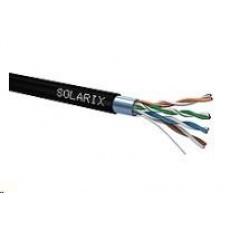 Instalační kabel Solarix venkovní FTP, Cat5E, drát, PE, box 305m SXKD-5E-FTP-PE