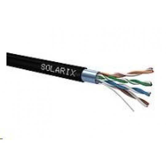 Instalační kabel Solarix venkovní FTP, Cat5E, drát, PE, box 305m SXKD-5E-FTP-PE
