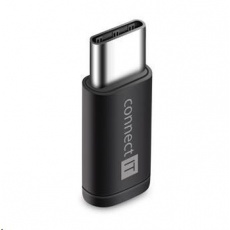 CONNECT IT Wirez adaptér, USB-C Male > Micro USB, černý/black CONNECT IT Wirez adaptér, USB-C Male > Micro USB, černý/black