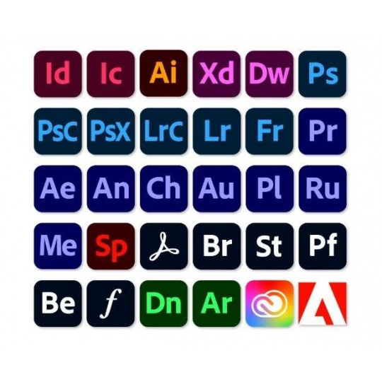 Adobe Creative Cloud for teams All Apps MP ML (+CZ) GOV NEW 1 User, 1 Month, Level 3, 50 - 99 Lic