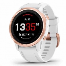 Garmin GPS sportovní hodinky fenix6S PRO Glass, RoseGold/White Band (MAP/Music) Garmin GPS sportovní hodinky fenix6S PRO Glass, RoseGold/White Band (MAP/Music)