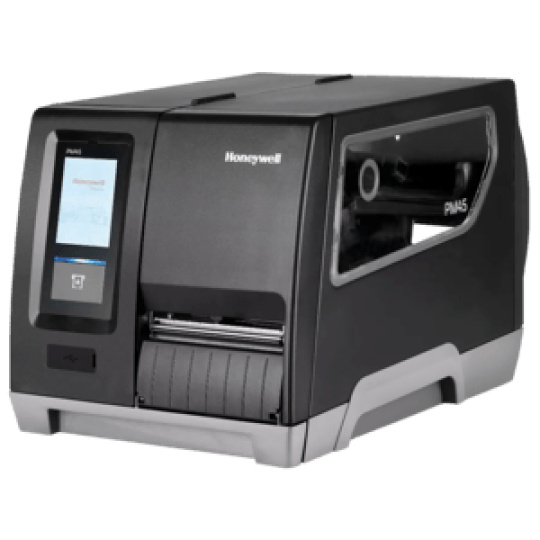 Honeywell PM45C, short door, 24 dots/mm (600 dpi), peeler, disp., USB, USB Host, RS232, Ethernet