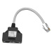 Adaptér rozdvojka RJ45, 1x8p8c/2x8p4c, PC-PC, stíněný