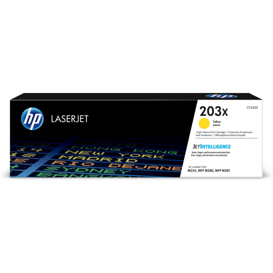 HP 203X High Yield Yellow Original LaserJet Toner Cartridge (2,500 pages)