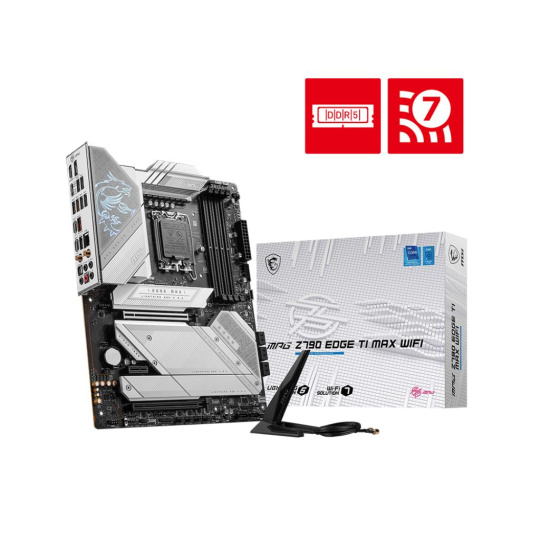 MSI MB Sc LGA1700 MPG Z790 EDGE TI MAX WIFI, Intel Z790, 4xDDR5, 1xDP, 1x HDMI, ATX