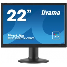 Iiyama monitor ProLite B2280WSD, 55.9 cm (22''), VGA, DVI, Pivot, black Iiyama monitor ProLite B2280WSD, 55.9 cm (22''), VGA, DVI, Pivot, black