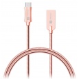 CONNECT IT Wirez Steel Knight USB-C (Type C) - USB-A, metallic rose-gold, 1 m