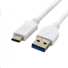 C-TECH kabel USB 2.0 AM na USB-C (AM/CM), 2m, bílá
