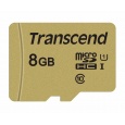 TRANSCEND MicroSDHC karta 8GB 500S, UHS-I U1 + adaptér