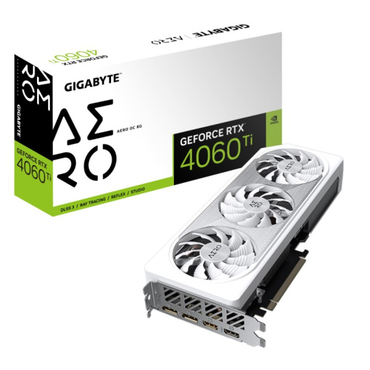 GIGABYTE VGA NVIDIA GeForce RTX 4060 Ti AERO OC 8G, 8G GDDR6, 2xDP, 2xHDMI