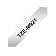 BROTHER Originální kazeta Brother TZe-M921 - černá na matné stříbrné, šířka 9 mm