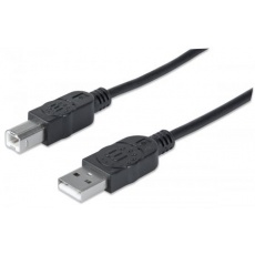 MANHATTAN Kabel USB 2.0 A-B propojovací 1,8m, černý