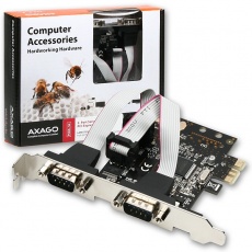 AXAGON PCEA-S2, PCIe adaptér - 2x sériový port (RS232), vč. LP AXAGON PCEA-S2, PCIe adaptér - 2x sériový port (RS232), vč. LP