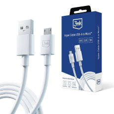 3mk datový kabel - Hyper Cable A to Micro 1.2m 5V 2,4A, bílá 3mk datový kabel - Hyper Cable A to Micro 1.2m 5V 2,4A, bílá