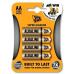 JCB SUPER alkalická baterie LR06, blistr 4 ks
