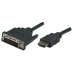 Manhattan kabel HDMI na DVI-D, Dual Link, 1m, černá
