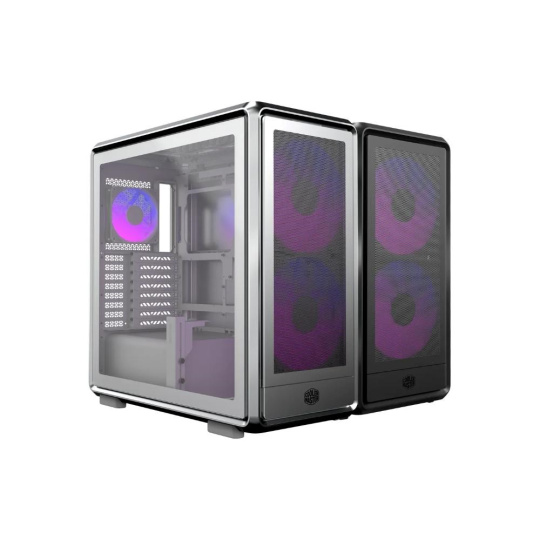 Cooler Master case MasterFrame 600 Mesh Silver ARGB, Průhledná bočnice, ATX, 2x 200mm ARGB Fan, 1x 120mm ARGB Fan, Šedá