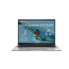 ASUS NTB Zenbook S (UX5304VA-OLED075W), i7-1355U, 13.3" 2880 x 1800, 16GB, 1TB SSD,Iris Xe, W11 Home, Gray