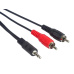 PremiumCord kabel Jack 3.5mm - 2xCINCH, M/M, 1,5m