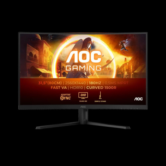 AOC MT VA LCD WLED 31,5" CQ32G4VE - Fast VA panel, 2560x1440, 2xHDMI, DP, zakriven AOC MT VA LCD WLED 31,5" CQ32G4VE - Fast VA panel, 2560x1440, 2xHDMI, DP, zakriven