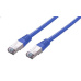 C-TECH kabel patchcord Cat5e, FTP, modrý, 0,25m