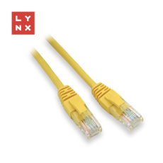 LYNX UTP patch kabel Cat5e, PVC, CCA, 3m, žlutý LYNX UTP patch kabel Cat5e, PVC, CCA, 3m, žlutý