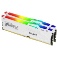 BAZAR KINGSTON DIMM DDR5 32GB (Kit of 2) 6000MT/s CL40 FURY Beast Bílá RGB XMP (ROZBALENO)